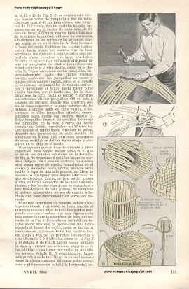 Cestos &uacute;tiles tejidos de materiales r&uacute;sticos - Abril 1948