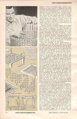 Cestos &uacute;tiles tejidos de materiales r&uacute;sticos - Abril 1948