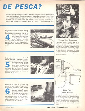 ¿Qué sabe usted DE PESCA? - Junio 1966