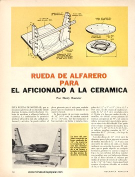 Rueda de alfarero para el aficionado a la cer&aacute;mica - Abril 1963