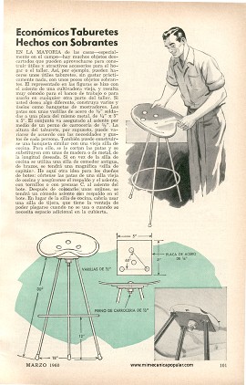 Económicos Taburates Hechos con Sobrantes - Marzo 1960