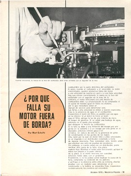 ¿Por qué falla su motor fuera de borda? - Octubre 1970