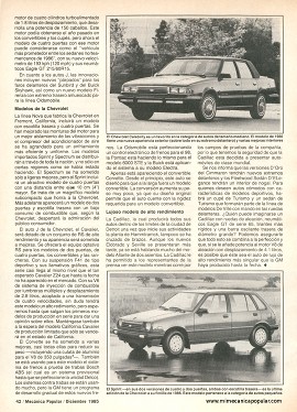 General Motors: modelos 1986 - Diciembre 1985