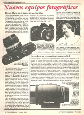 Lo Nuevo en Fotografía - Febrero 1985