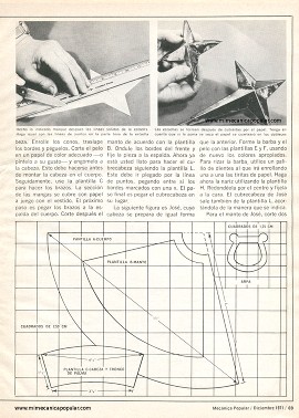 Decoraciones navide&ntilde;as: Nacimiento hecho con papel - Diciembre 1971