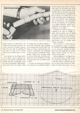 Decoraciones navide&ntilde;as: Nacimiento hecho con papel - Diciembre 1971