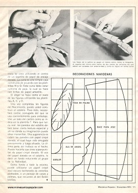 Decoraciones navide&ntilde;as: Nacimiento hecho con papel - Diciembre 1971