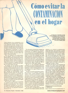 C&oacute;mo Evitar la Contaminaci&oacute;n en el Hogar - Noviembre 1986