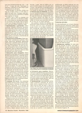 C&oacute;mo Evitar la Contaminaci&oacute;n en el Hogar - Noviembre 1986