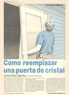 C&oacute;mo reemplazar una puerta de cristal - Septiembre 1986