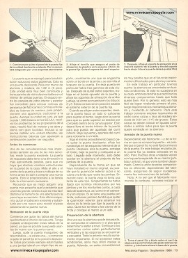 C&oacute;mo reemplazar una puerta de cristal - Septiembre 1986