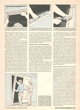 C&oacute;mo reemplazar una puerta de cristal - Septiembre 1986