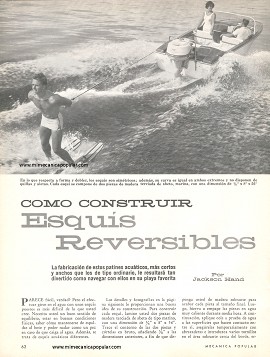 Cómo Construir Esquís Reversibles - Noviembre 1962