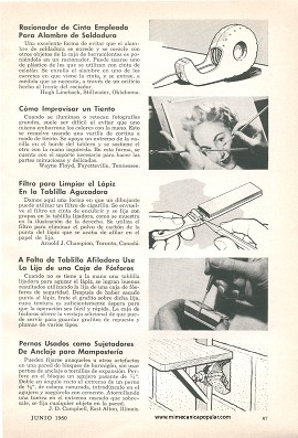 11 ideas pr&aacute;cticas para el hogar - taller casero - Junio 1960
