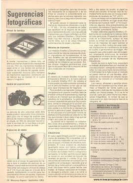 Cómo hacer impresiones de diapositivas - Septiembre 1983