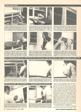 Remodele su cocina - Abril 1985