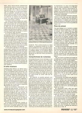 Restaurando pisos de madera - Agosto 1991