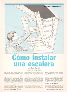 C&oacute;mo instalar una escalera al &aacute;tico - Mayo 1988