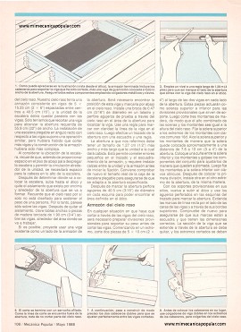 C&oacute;mo instalar una escalera al &aacute;tico - Mayo 1988