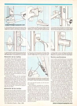 Reparando la puerta del garaje - Mayo 1988