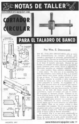 Cortador Circular para el Taladro de Banco