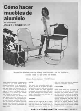 C&oacute;mo hacer muebles de aluminio