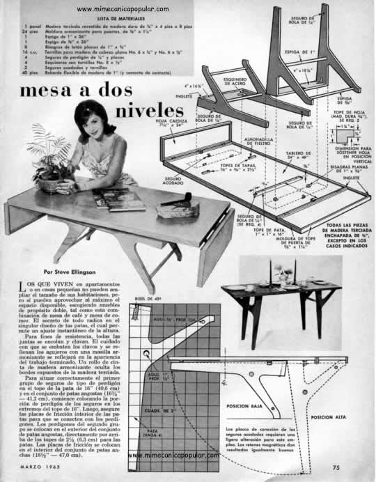 Mesa a Dos Niveles