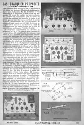 Amplificador de Audio Para Casi Cualquier Prop&oacute;sito - Abril 1952