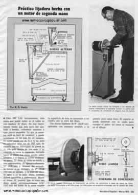 Práctica lijadora hecha con un motor de segunda mano