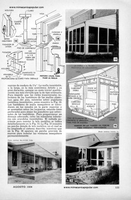 Porches y Pasadizos para los días veraniegos - Agosto 1954