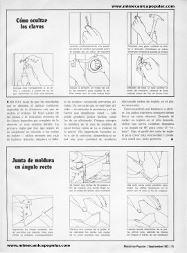 Aprenda a Trabajar con Molduras - Septiembre 1973