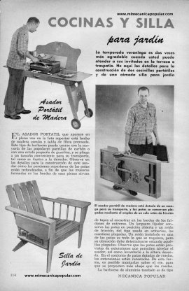 Cocinas y Silla para jard&iacute;n - Septiembre 1954