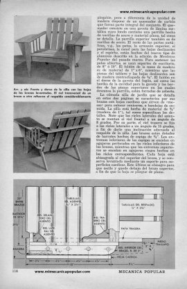 Cocinas y Silla para jard&iacute;n - Septiembre 1954