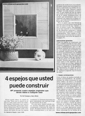 4 espejos que usted puede construir - Junio 1979