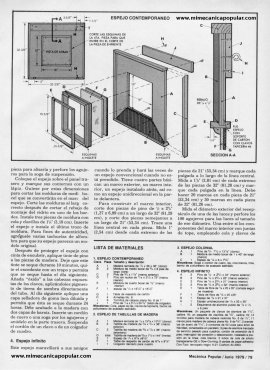 4 espejos que usted puede construir - Junio 1979