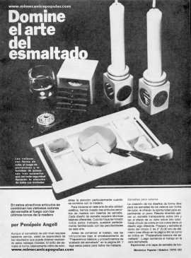 Domine el arte del esmaltado - Octubre 1979
