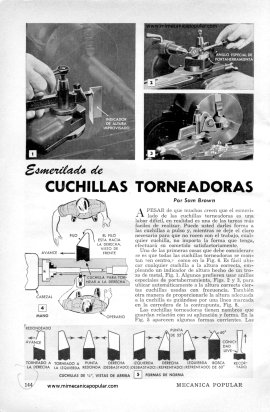 Esmerilando Cuchillas Torneadoras - Enero 1956