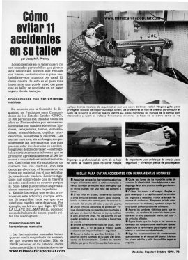 Cómo evitar 11 accidentes en su taller - Octubre 1978