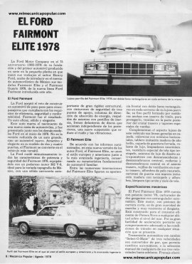 EL FORD FAIRMONT ELITE 1978 - Agosto 1978