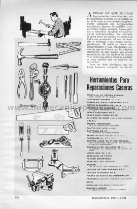 La instalación de un TALLER CASERO - Enero 1959