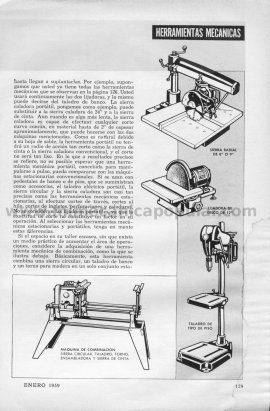 La instalación de un TALLER CASERO - Enero 1959