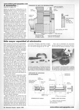 4 accesorios para trabajar metales - Agosto 1985