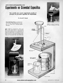Experimento en Gravedad Espec&iacute;fica - Abril 1966