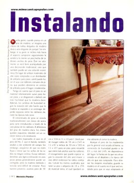 Instalando un piso de pino - Noviembre 1998
