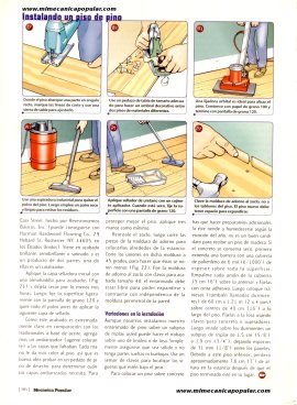 Instalando un piso de pino - Noviembre 1998