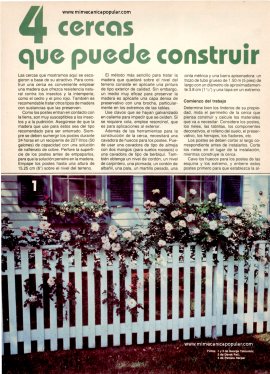 4 cercas que puede construir - Agosto 1984