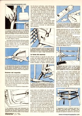 Arreglando sillas - Abril 1989