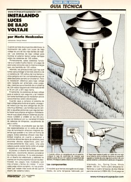 Instalando Luces de Bajo Voltaje -Patio, Jard&iacute;n, Terraza - Noviembre 1990