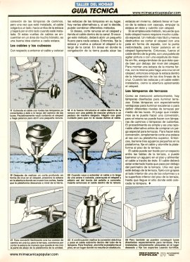 Instalando Luces de Bajo Voltaje -Patio, Jard&iacute;n, Terraza - Noviembre 1990