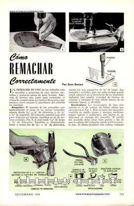 Cómo REMACHAR correctamente - Diciembre 1954